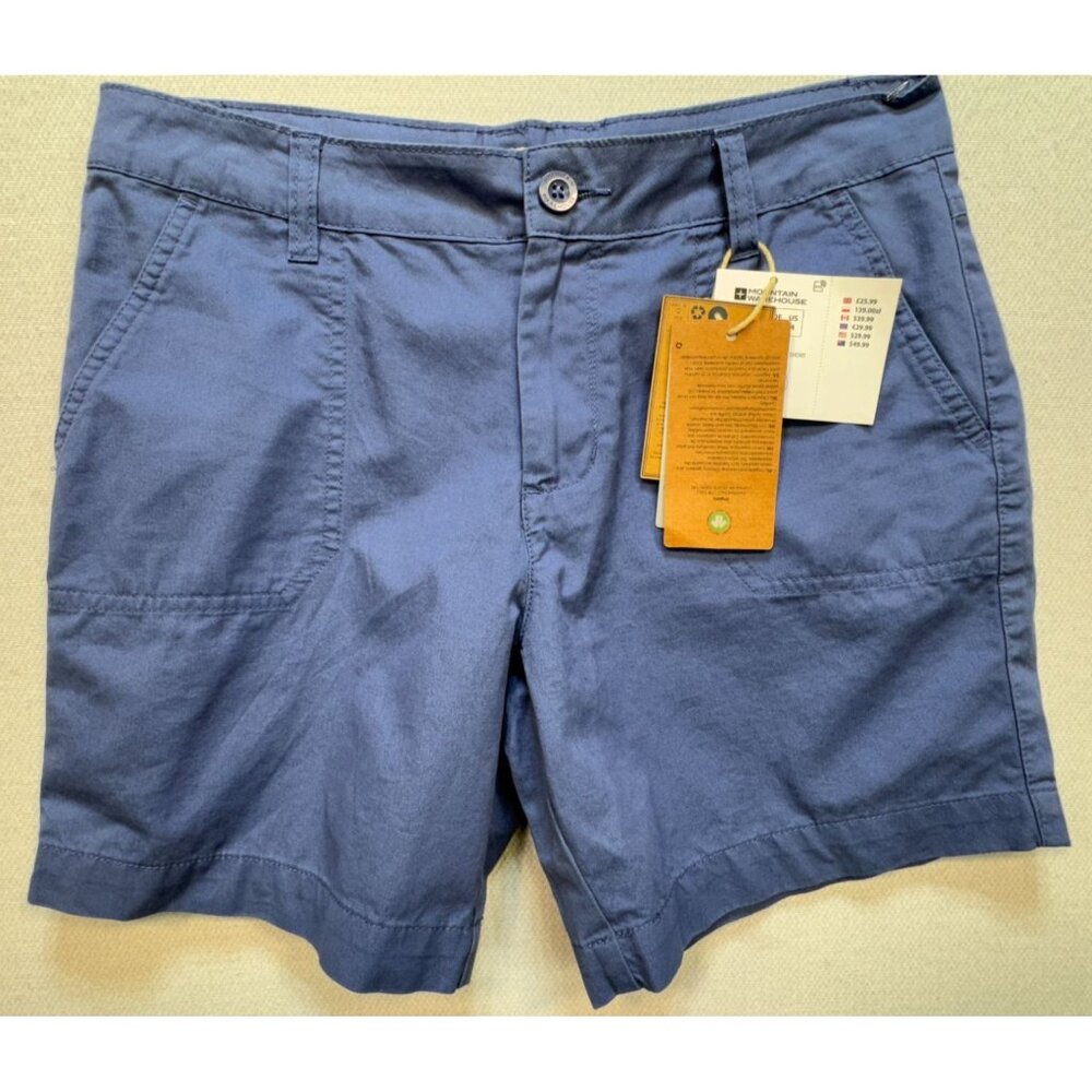 Mountain Warehouse Country To Coast Women's Chino Shorts Size 4 Blue Stretch